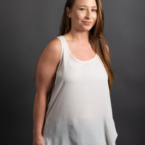 White Chiffon Tank by Ann Taylor - Picture 5 of 10